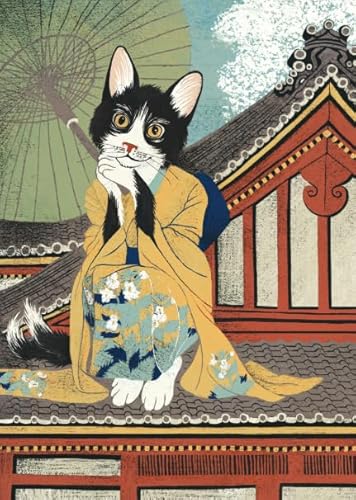PDSYUCHEN Difficult Puzzle ，1000 Stück Puzzles,Kimonos Cat Vintage Art Painting ，Heraus for Derungs Spiel Für Erwachsene ， Personalisiertes Spielzeug Für Erwachsene Gifts - Jw78Th von PDSYUCHEN