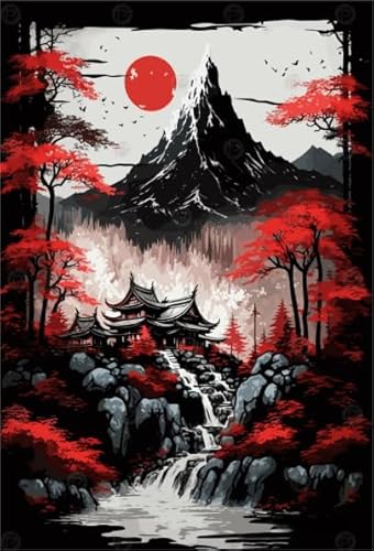 PDSYUCHEN Puzzle 1000 Stück ， Japan Fujis Imperials Palaces Landscapes Painting Puzzle,Puzzle-Spiel Zum Stressabbau Für Erwachsene, Kunstbild Gifts - Jw36Th von PDSYUCHEN
