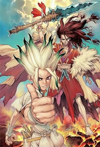PDSYUCHEN Puzzle 1000 Teile ，Bunt Puzzle ，Bilder ，Gifts ，Classic Japanese Animes Dr.Stone Poster - Lernspielzeug Für Kinder - Tz87Kj von PDSYUCHEN