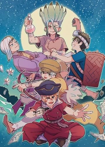 PDSYUCHEN Puzzle 1000 Teile ，Bunt Puzzle ，Bilder ，Japanese Animes Dr.Stone Poster ， Personalisiertes Spielzeug Für Erwachsene - Tz533Kj von PDSYUCHEN