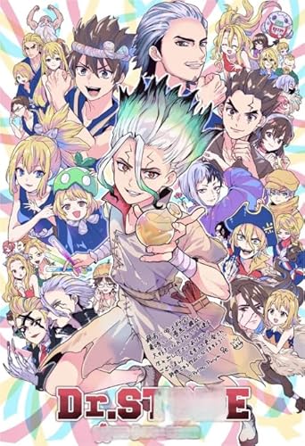 PDSYUCHEN Puzzle 1000 Teile ，Bunt Puzzle ，Bilder ，Japanese Animes Dr.Stone Poster ， Personalisiertes Spielzeug Für Erwachsene - Tz534Kj von PDSYUCHEN