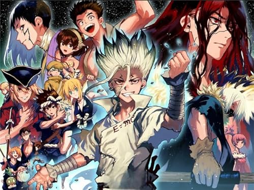 PDSYUCHEN Puzzle 1000 Teile ，Bunt Puzzle ，Bilder ，Japanese Animes Dr.Stone Poster ， Personalisiertes Spielzeug Für Erwachsene - Tz535Kj von PDSYUCHEN