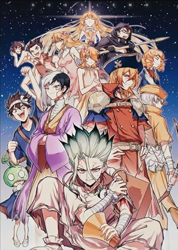 PDSYUCHEN Puzzle 1000 Teile ，Bunt Puzzle ，Bilder ，Japanese Animes Dr.Stone Poster ， Personalisiertes Spielzeug Für Erwachsene - Tz536Kj von PDSYUCHEN