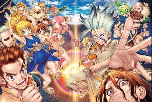 PDSYUCHEN Puzzle 1000 Teile ，Bunt Puzzle ，Bilder ，Japanese Animes Dr.Stone Poster ， Personalisiertes Spielzeug Für Erwachsene - Tz537Kj von PDSYUCHEN