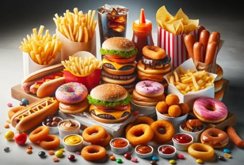 PDSYUCHEN Puzzle 1000 Teile ，Bunt Puzzle ，Poster,Deliciouss Food Bilder ，Elderly Gedächtnis- Und Kognitions Spiels ，Educational Toys - Tz149Kj von PDSYUCHEN