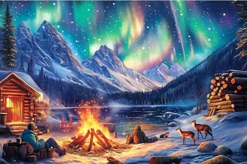 PDSYUCHEN Puzzle 1000 Teile ，Bunt Puzzle ，Poster ，Auroras Abstract Painting ，Wand Dekoration ，Personalisiertes Spielzeug Für Erwachsene Für Kinder - Tz172Kj von PDSYUCHEN