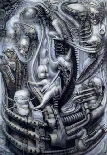 PDSYUCHEN Puzzle 1000 Teile ，Poster ，Difficult Puzzle ，H.R.Giger Art Painting ，Adult Stress Relief Game Picture,Spiele Zur Stressreduktion In Der Familie - Tz451Kj von PDSYUCHEN