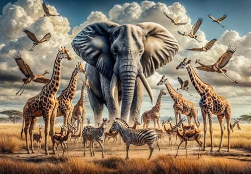 PDSYUCHEN Puzzle 1000 Teile - Poster - Difficult Puzzle - Gifts - Animals Bilder - Spielzeug Für Erwachsene - Gedächtnis- Und Kognitions Spiel - Tz166Kj PDSYUCHEN Puzzle 1000 Teile - Poster - Difficult Puzzle - Gifts - Animals Bilder - Spielzeug Für Erwachsene - Gedächtnis- Und Kognitions Spiel - Tz166Kj von PDSYUCHEN
