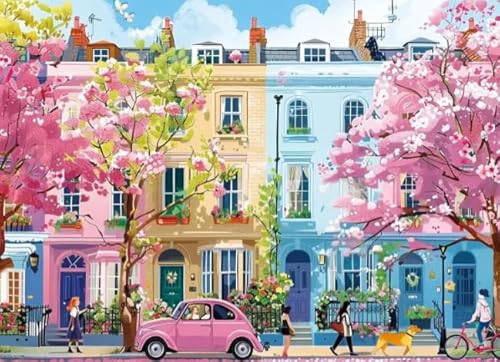 PDSYUCHEN Puzzle 1000 Teile - Poster - Gifts - Bunt Streets Abstract Painting - Personalisiertes Spielzeug Für Erwachsene Für Kinder - Home Decoration - Tz336Kj von PDSYUCHEN