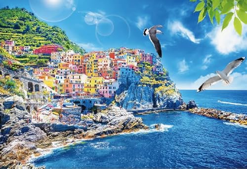 PDSYUCHEN Puzzle 1000 Teile - Poster - Irregular Puzzle - Difficult - Seaside Towns Art Bilder - Spiel Für Erwachsene - Lernspielzeug Für Kinder - Tz539Kj PDSYUCHEN Puzzle 1000 Teile - Poster - Irregular Puzzle - Difficult - Seaside Towns Art Bilder - Spiel Für Erwachsene - Lernspielzeug Für Kinder - Tz539Kj von PDSYUCHEN