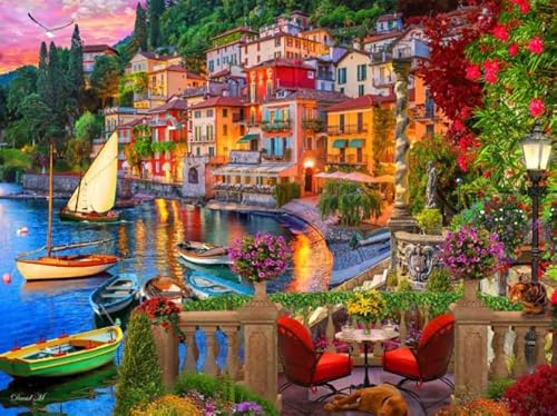 PDSYUCHEN Puzzle 1000 Teile - Poster - Irregular Puzzle - Difficult - Seaside Towns Art Bilder - Spiel Für Erwachsene - Lernspielzeug Für Kinder - Tz540Kj PDSYUCHEN Puzzle 1000 Teile - Poster - Irregular Puzzle - Difficult - Seaside Towns Art Bilder - Spiel Für Erwachsene - Lernspielzeug Für Kinder - Tz540Kj von PDSYUCHEN