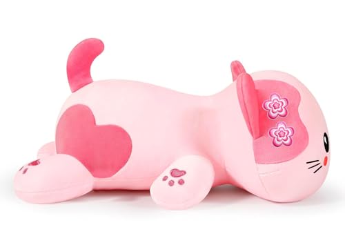 PDXVDP Schwarze Katze Kuscheltier,kuschelweich Plüschtiere Kawaii süße Stofftier,Schwarze Katze Sofakissen Dekoration Kinder und Freunde von PDXVDP