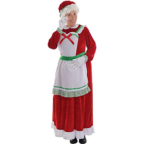 PDYLZWZY Mrs. Claus-Kostüm für Damen, Weihnachtsmann-Kostüm für Erwachsene, Übergröße, Deluxe-Samt-Weihnachtsmann-Kleid-Outfit (Style 2, S) von PDYLZWZY