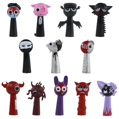 PEAJPBS Cartoon Sprunki Figuren Set, Sprunki Spielzeugfiguren Set, Figure Für Spielefans Cartoon Lustige, Spieler Sammlung Fan Geburtstag Geschenk Optionen Für Kinder Und Erwachsene-12pcs PEAJPBS Cartoon Sprunki Figuren Set, Sprunki Spielzeugfiguren Set, Figure Für Spielefans Cartoon Lustige, Spieler Sammlung Fan Geburtstag Geschenk Optionen Für Kinder Und Erwachsene-12pcs von PEAJPBS