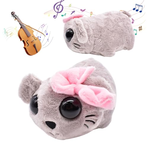 PEAJPBS Trauriger Hamster Plüschtier Mit Sound - Kuscheltier, Dekompressionsspielzeug, Geschenk für Kinder, Startseite Puppen Ornamente 16cm von PEAJPBS