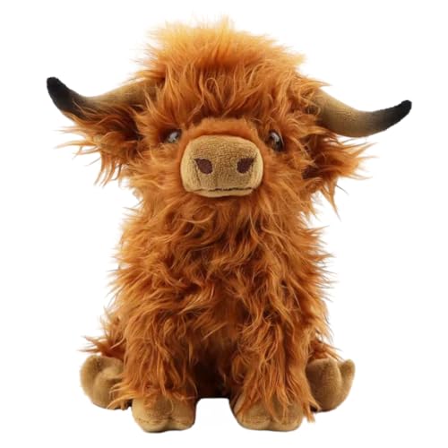PEAJPBS Tierische Plüschpuppen Hochlandkuh Plüsch Highland Plushie Hochlandkuh Kuscheltiere Realistic Soft Cuddly Farm Toy hochlandrind Kuscheltier Realistische Schottische Hochlandrinder 25cm PEAJPBS Tierische Plüschpuppen Hochlandkuh Plüsch Highland Plushie Hochlandkuh Kuscheltiere Realistic Soft Cuddly Farm Toy hochlandrind Kuscheltier Realistische Schottische Hochlandrinder 25cm von PEAJPBS