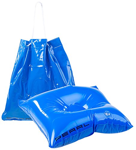 PEARL Aufblasbare Tasche: 2in1-Strandtasche und aufblasbares Schwimmkissen, 31 x 33 cm (Aufblasbares Kissen mit Tasche, Tasche und Kissen für Strandurlaub, Nackenkissen aufblasbar) von PEARL