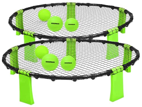 PEARL Sports 2 Outdoor-Roundnet-Spielsets mit 2 Spielnetzen und 6 Bällen, Ø 92 cm PEARL Sports 2 Outdoor-Roundnet-Spielsets mit 2 Spielnetzen und 6 Bällen, Ø 92 cm von PEARL