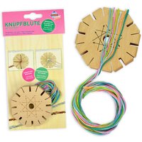 Knüpfblüte aus Holz, 1 Bastelset für Kinder, tolle Geschenkidee Knüpfblüte aus Holz, 1 Bastelset für Kinder, tolle Geschenkidee von PEBARO