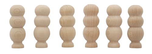 HOLZKLOCKS BILDUNGSMONTESSORI KINDER STRACKEN 6 STÜCK von PEEWIT