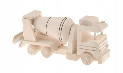 PEEWIT Betonmischer Holz Spielzeug Kinderauto Decoupage von PEEWIT