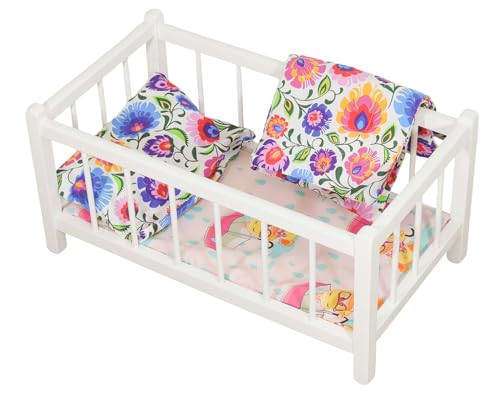 PEEWIT Holzbett für Puppen mit Matratze Weiß Kinderspielzeug Puppen PEEWIT Holzbett für Puppen mit Matratze Weiß Kinderspielzeug Puppen von PEEWIT