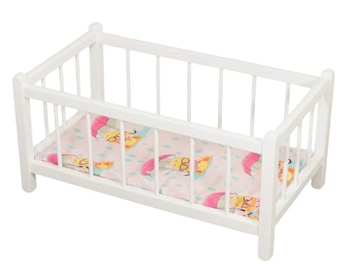 PEEWIT Holzbett für Puppen mit Matratze Weiß Kinderspielzeug PEEWIT Holzbett für Puppen mit Matratze Weiß Kinderspielzeug von PEEWIT