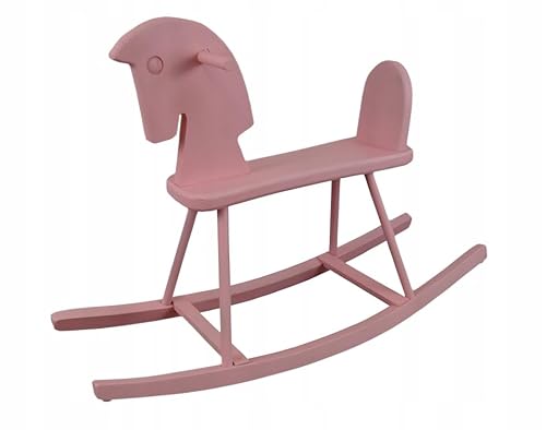 PEEWIT Holzpferd Schaukelpferd Schaukelpferd für Kinder Geschenk Schaukelkind Puder Rosa von PEEWIT