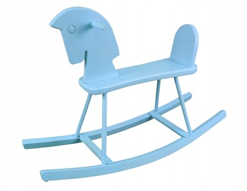 PEEWIT Holzpferd Schaukelpferd Schaukelstuhl für Kinder Geschenk Schaukelkind Blau von PEEWIT
