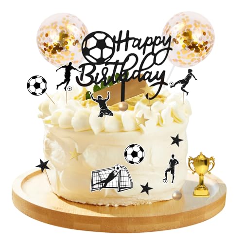 29 Stück Tortendeko Fussball, Glitzer Cupcake Topper, Tortenaufleger für Männer Junge Sport Thema Geburtstag Party Supplies 29 Stück Tortendeko Fussball, Glitzer Cupcake Topper, Tortenaufleger für Männer Junge Sport Thema Geburtstag Party Supplies von PEGRAUFC