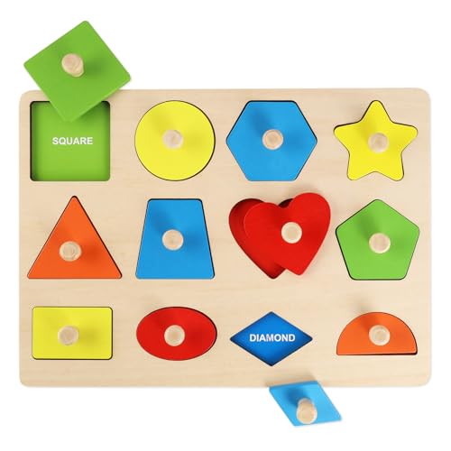 PEGRAUFC Holzpuzzle 1 Jahr, Montessori Spielzeug ab 1 2 Jahr Greifpuzzle Farben Formen Holzspielzeug, Holzpuzzle Baby Lernspielzeug Kinder Sortierspiel Motorikspielzeug Für Baby Geburtstag Geschenke PEGRAUFC Holzpuzzle 1 Jahr, Montessori Spielzeug ab 1 2 Jahr Greifpuzzle Farben Formen Holzspielzeug, Holzpuzzle Baby Lernspielzeug Kinder Sortierspiel Motorikspielzeug Für Baby Geburtstag Geschenke von PEGRAUFC