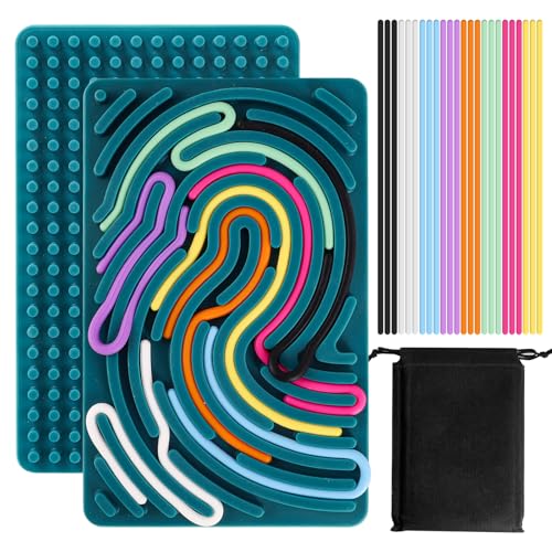 PEGRAUFC Sensory Activity Board, Silikon Sensorik Activity Board Mit Reisetasche & 24 Silikonstreifen, Doppelseitiges Sensorik Spielzeug Sensorisches Spielzeug Für Stress Angst Autismus PEGRAUFC Sensory Activity Board, Silikon Sensorik Activity Board Mit Reisetasche & 24 Silikonstreifen, Doppelseitiges Sensorik Spielzeug Sensorisches Spielzeug Für Stress Angst Autismus von PEGRAUFC
