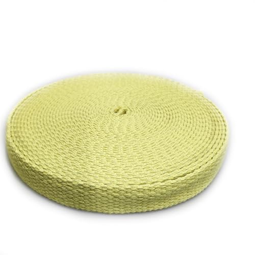 Breite 25 mm, Dicke 3 mm, Länge 10 m, Kevlar-Flachgewebe, 100 % reiner Kevlar-Docht, flacher Docht, 2,5 cm, 1/8 Zoll, Aramid-Kevlar-Docht für Feuerjonglieren (10 m) von PEHHAH