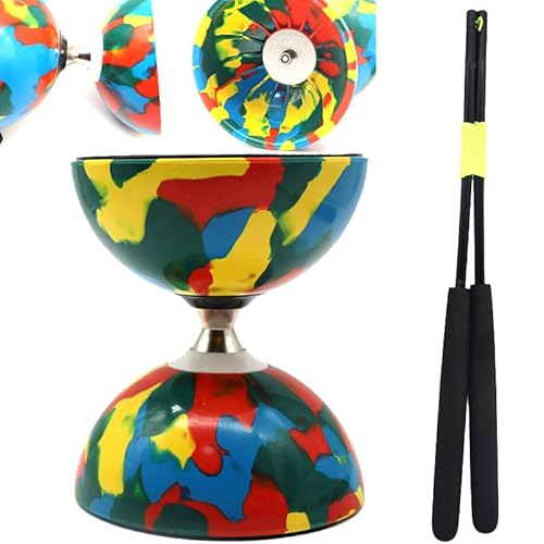 Chinesische Yoyo Diabolo,mit Dreifachlagern, Anfänger zu Pro Jonglieren Set Spielzeug, am besten für Fitness und Tricks Chinesische Yoyo Diabolo,mit Dreifachlagern, Anfänger zu Pro Jonglieren Set Spielzeug, am besten für Fitness und Tricks von PEHHAH
