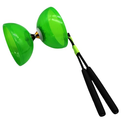 Chinesisches Yoyo Diabolo, mit Dreifach Lagern, Anfänger zum Pro-Juggling-Set-Spielzeug, am besten für Fitness und Tricks (Grün) von PEHHAH