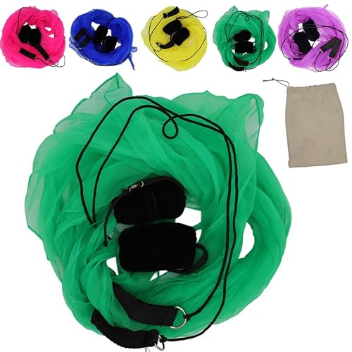 Jonglieren Poi Schal Poi, Tail Poi, Praxis Jonglieren Spinning Poi Soft Heads Spiral Pois Übungsset, geeignet für Anfänger und Profis (Grün) von PEHHAH