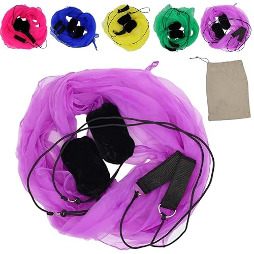Jonglieren Poi Schal Poi, Tail Poi, Praxis Jonglieren Spinning Poi Soft Heads Spiral Pois Übungsset, geeignet für Anfänger und Profis (Violett) von PEHHAH