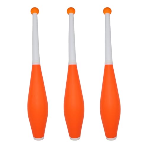 Juggling Clubs, 53 cm lang, Acrobatic Stick Support Leichtgewicht Anfänger Acrobatic Club Portable Performance Stick Training (3 Stück) (Orange) von PEHHAH