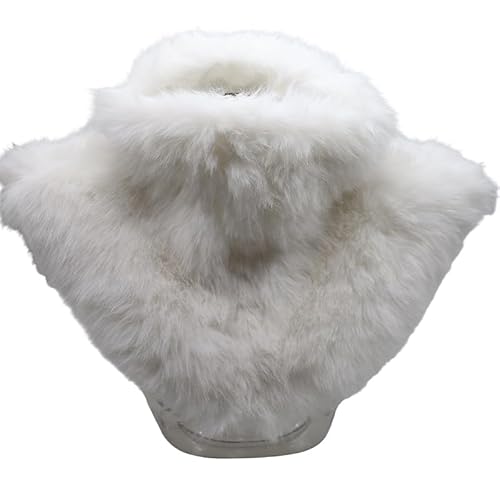 PEHHAH Beast Universal Pelzhals Haar Zubehör Tier Cosplay Fake Kragen Halloween Beast Cosplay Kostüm (Lange weiße Haare) von PEHHAH