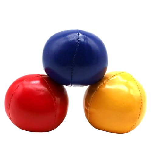 PEHHAH Mini-Jonglierbälle im professionellen Stil, Set mit 3 Stück, Jonglierset mit Sitzsäcken zum Jonglieren für Anfänger mit lebendigen Farben, tolles Gefühl, ultra-langlebig von PEHHAH