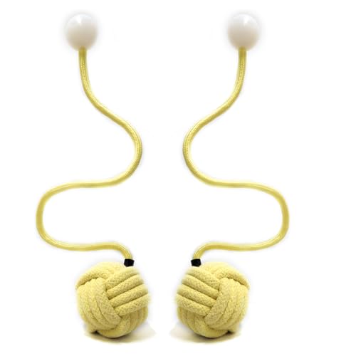 Statische Feuer Poi - 100% Kevlar 4 * 4 Zoll Wick Kopf - Silikon Knopfe Great Balance - perfekt für langsame Spinning Werfe und Jonglern (20 inch) von PEHHAH