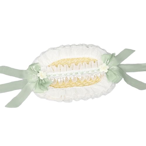 PEILINZE Strohhut, viktorianischer Spitzen-Strohhut für Damen und Mädchen, mit Schleife, ideal für Teepartys und Cosplay-Veranstaltungen PEILINZE Strohhut, viktorianischer Spitzen-Strohhut für Damen und Mädchen, mit Schleife, ideal für Teepartys und Cosplay-Veranstaltungen von PEILINZE