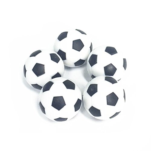 PEIUJIN 5 Stück Tischfußball Kickerbälle, Kicker Bälle aus ABS hart und schnell, Durchmesser 31mm, Schwarz Weiß (Typ A 5 Pcs) von PEIUJIN