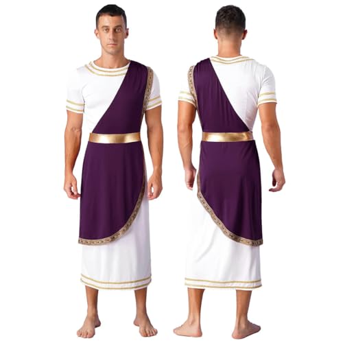PEIXUEZZHENG Herren Halloween Cosplay Römischer Gladiator Mittelalter Ritter Outfits für Karneval Party von PEIXUEZZHENG