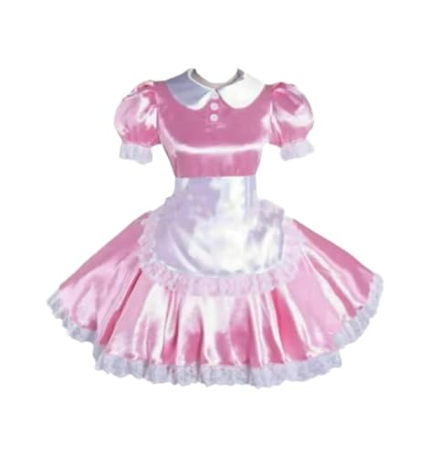 PEIXUEZZHENG Sissy Pinkes Kleid Dienstmädchen-Cosplay-Kostüme können angepasst werden, XXL, Rosa von PEIXUEZZHENG