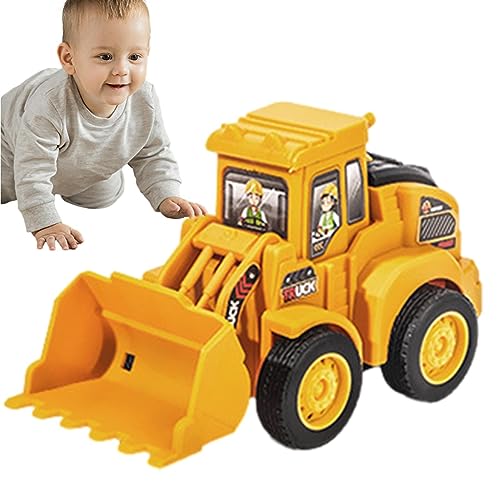 PEKMAR Baufahrzeuge Spielzeug - Roller-Bulldozer-Website-Spielzeug - Wiederverwendbares Bulldozer-Bagger-Spielzeug, Straßenwalzenbohrer, Auto-Pfahlantrieb, Geburtstagsgeschenk für Kleinkinder von PEKMAR