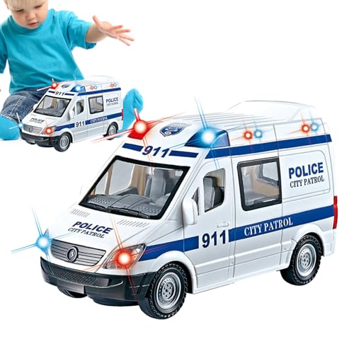 PEKMAR Rettungsfahrzeuge für Kleinkinder,Spielzeug für Kinderrettungsfahrzeuge | Lichter und Geräusche ziehen Spielzeugfahrzeug zurück - Lernspielzeug, Lernspielzeug, Kleinkindauto von PEKMAR