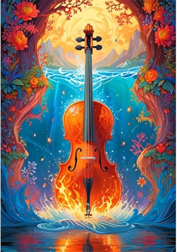 1000 Stück Puzzles Für Erwachsene Cello Landschaft In Wasser Holz Puzzle Casual Games 1000 Stück Puzzles Für Erwachsene Cello Landschaft In Wasser Holz Puzzle Casual Games von PEKNUX