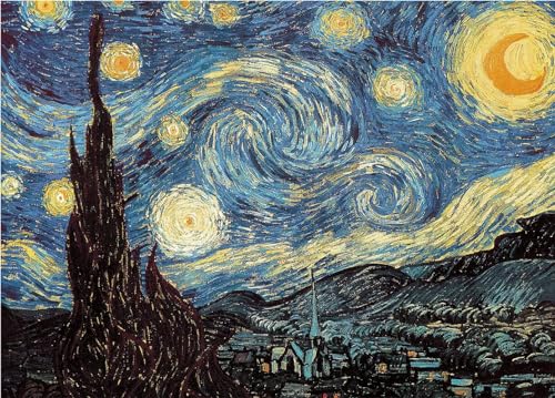 1000 Teile Abstrakt Die Sternennacht Van Gogh Berühmtes Ölgemälde Spiele Für Erwachsene Familienunterhaltung Lernspielzeug Puzzles von PEKNUX