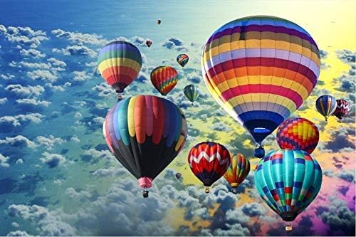 1000 Teile Buntes Heißluftballon – Landschaftspuzzle – Puzzle Für Erwachsene Große Denksportaufgaben Aus Holz Spiel Spielzeug Geschenk von PEKNUX